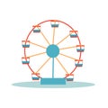 Ferris wheel or bianglala spinning, amusement park festival design