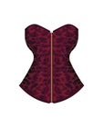 Purple woman corset with leopard print Royalty Free Stock Photo