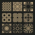 Islamic Moroccan Ramadan Seamless Pattern Set Royalty Free Stock Photo