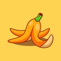 banana peel cartoon vector illustration. Royalty Free Stock Photo