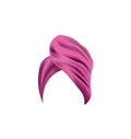 Pink wrapped head towel