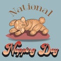 National Napping Day Sign and Badge Vector