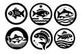 Fish logo icon vector illustration