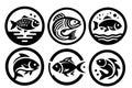 Fish logo icon vector illustration