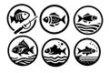 Fish vector logo icon illustration