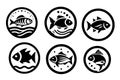 Fish vector logo icon illustration