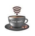 Free wi fi coffee cup