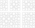 white puzzles, separate pieces Royalty Free Stock Photo