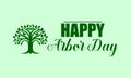 Happy Arbor Day Text illustration Design and colorful background Royalty Free Stock Photo