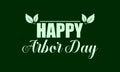 Happy Arbor Day Text illustration Design and colorful background Royalty Free Stock Photo