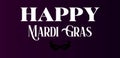 Happy Mardi Gras Stylish Text and colorful background design