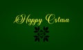 Happy Ostara Beautiful Text With Egg and and illustration Design Royalty Free Stock Photo