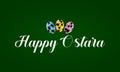Happy Ostara Beautiful Text With Egg and and illustration Design Royalty Free Stock Photo