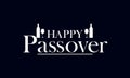 Happy Passover amazing Text background illustration Design Royalty Free Stock Photo