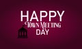 Happy Town Meeting Day Beautiful Text And Background Design