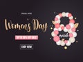 International womens day on 8 march design template sale design Royalty Free Stock Photo