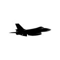 fighter plane icon logo illustration design vector Royalty Free Stock Photo