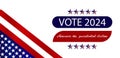 Vote Presidential Election 2024 Usa Text illustration Design