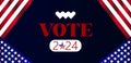 Vote Presidential Election 2024 Usa Text illustration Design