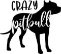 Crazy pitbull, dog paw, dog, animal, pet, vector illustration file Royalty Free Stock Photo