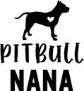 Pitbull nana, bull dog, american pitbull dog, animal, pet, vector illustration file