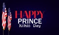 Happy Prince Kuhio Day With Usa Flag Stylish Text illustration Design Royalty Free Stock Photo