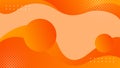 Abstract orange Liquid banner background, orange gradient dynamic wallpaper with fluid wave shapes Royalty Free Stock Photo