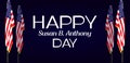 Happy Susan B. Anthony Day Stylish Text with gradient background Design