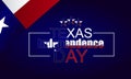 Texas Independence Day Text with flag and background illustratio Design Royalty Free Stock Photo