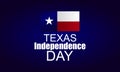 Texas Independence Day Text with flag and background illustratio Design Royalty Free Stock Photo