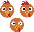 Turkey face, happy fall, thanksgiving day, happy harvest, vector illustration file Royalty Free Stock Photo
