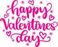 Happy valentines day, valentines day, heart, love, be mine, holiday, vector illustration file Royalty Free Stock Photo