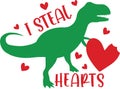 I steal hearts, xoxo yall, valentines day, heart, love, be mine, holiday, vector illustration file Royalty Free Stock Photo