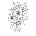 Flower pot vector.