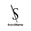 Simple And Luxury Initial S Sword Logo