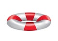 Life saving float red and white Royalty Free Stock Photo