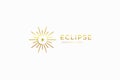 Solar Eclipse Logo Geometry Gold Luxury Concept Royalty Free Stock Photo