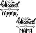 Blessed mama, blessed cut file, blessed family, black letter vector illustration file Royalty Free Stock Photo