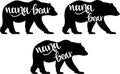 Nana bear, bear cut file, bear family vector illustration file