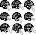 Proud nana football helmet, football love, proud football helmet family vector illustration file