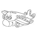 funny plane cartoon vector Royalty Free Stock Photo