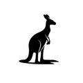 Set of kangaroo silhouette