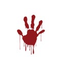 Blood hand print Royalty Free Stock Photo