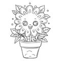 Flower pot vector.