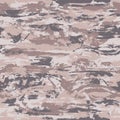 Grunge pastel beige camouflage. Camo made brush strokes hand draws pattern. Wallpaper or fabric print. Vector seamless texture