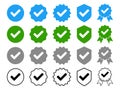 Verified  icon. collection of verified badge profiles Royalty Free Stock Photo