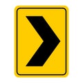 Sharp curve to right sign Royalty Free Stock Photo