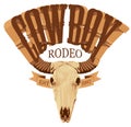 Vector emblem for a Cowboy Rodeo show. Royalty Free Stock Photo