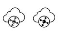 cloud with methane molecule structure icon vector Royalty Free Stock Photo