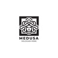 Medusa head logo symbol vector illustration Royalty Free Stock Photo